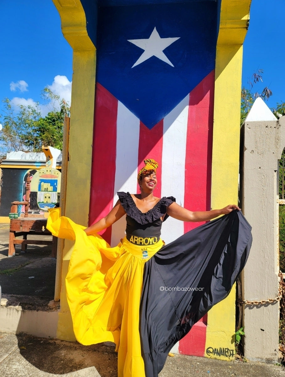 Puerto Rican Flag Wrap Around Bomba Skirt