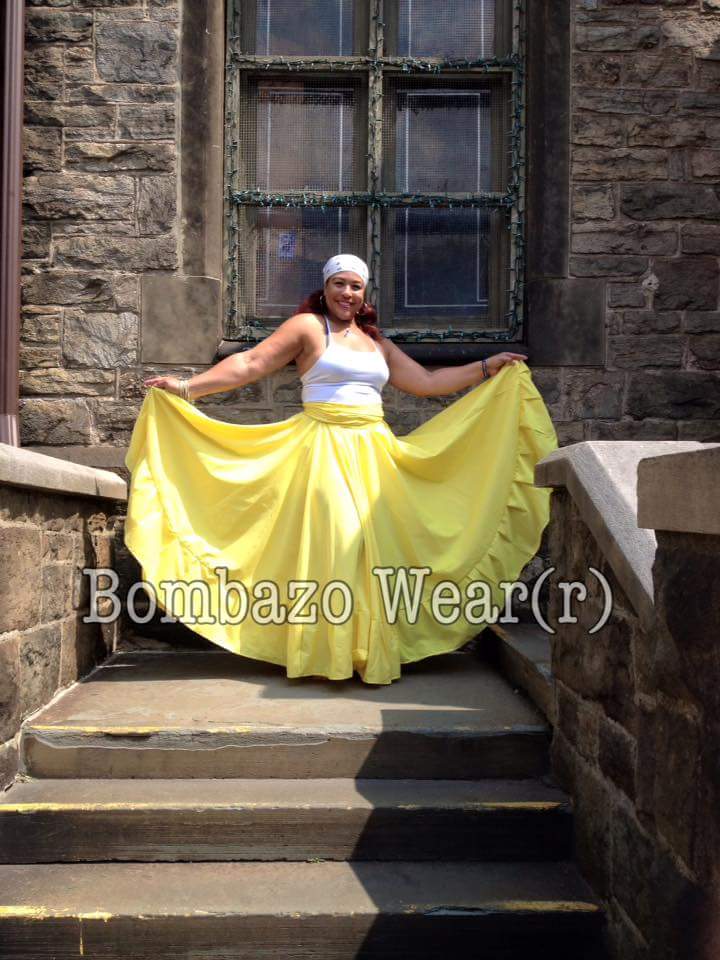 Yellow Bomba Caribbean Skirt