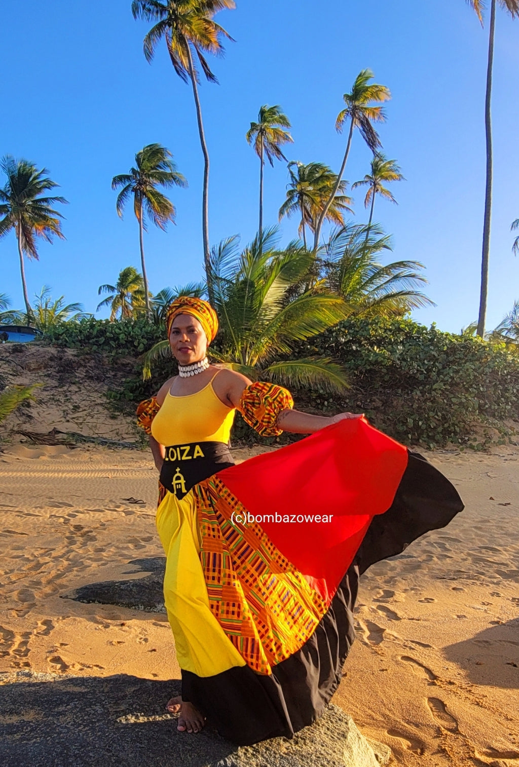 LOIZA Bomba Flag Skirt