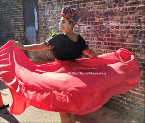 Red Bomba Skirt